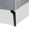 thumbnail image 5 of Bowery Hill Silver Grey Velvet King Size Platform Bed, 5 of 9