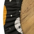 thumbnail image 5 of Ambesonne Halloween Fitted Round Tablecloth, Cat Bat Ghost Pumpkin Art, 45"- 56" Diameter, Orange Grey Black, 5 of 5