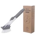 thumbnail image 2 of TIMIFIS Dish Brush Kitchen Essentials Automatic Liquid Filling Long Handle Pot Washing Brush Kitchen Washing Brush Pot Artifact Non Stick Oil Pot Washing Brush Cleaning Brush Cast Iron Scrubber, 2 of 6