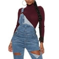 thumbnail image 3 of Dyegold Jumpsuits for Women Casual, Womens Denim Jumpsuit Ripped Distressed Adjustable Casual Summer Playsuit Overalls Sleeveless ​Square Neck ​Rompers, 3 of 8
