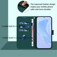 thumbnail image 3 of Wallet Case Compatible for Samsung Galaxy A36 5G, PU Leather Magnetic Closure Protective Flip Folio Case with 3 Card Holder and Wrist Strap Cover Women Men,Dark Green,For Galaxy A36 5G, 3 of 7