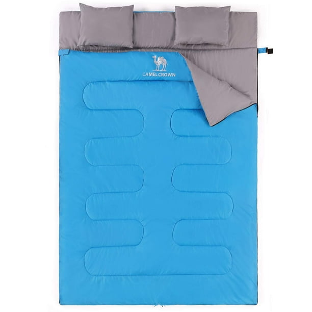 CAMEL CROWN Double Sleeping Bag 4 Seasons Warm Cold Weather, Portable