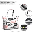 thumbnail image 2 of 22 Inch Oversized Travel Bag Lightweight Canvas Weekender Duffel with Multi Pockets, Slogan Print, 2 of 5