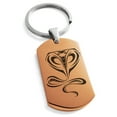 thumbnail image 1 of Stainless Steel Serpentine King Cobra Engraved Dog Tag Keychain Keyring, 1 of 1