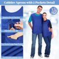 thumbnail image 4 of QUTETN 15pcs Suhine Blue Polyester Cobbler Aprons with 2 Deep Pockets & Side Ties - Adjustable  Smock Style for Work & Kitchen Use  Adjustable Smocks|Classic Apron Look|Woven Polyester, 4 of 5