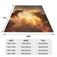 thumbnail image 3 of Balery Castle Cool Fire Dragon Manta de Felpa Suave y Acogedora – Cobija de Franela Aterciopelada para Cama, Lavable y Cálida para Sofá, Mascotas, Transpirable-40"x30", 3 of 7
