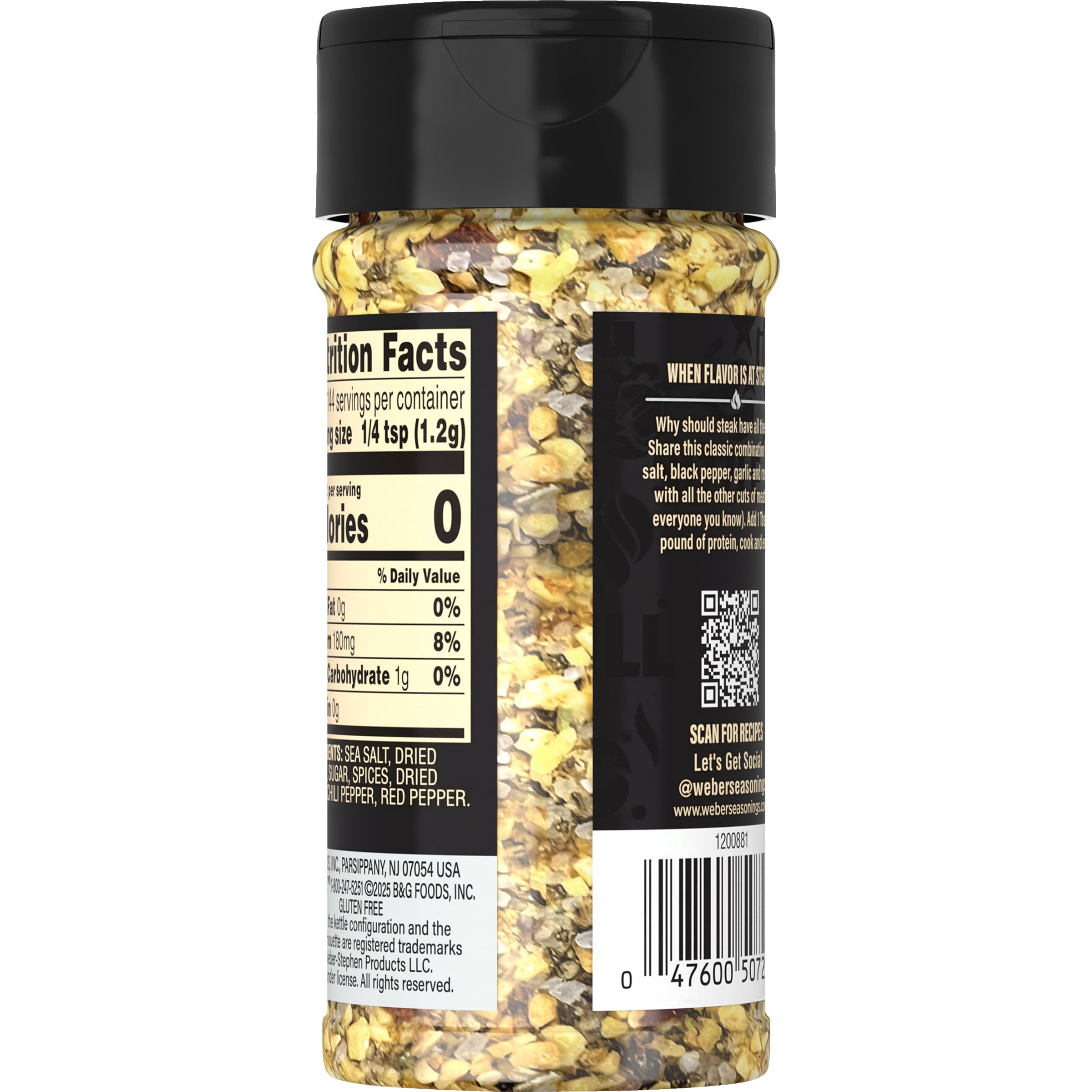 (4 pack) Weber Savory Steakhouse Seasoning Blend, 6.1 oz Bottle