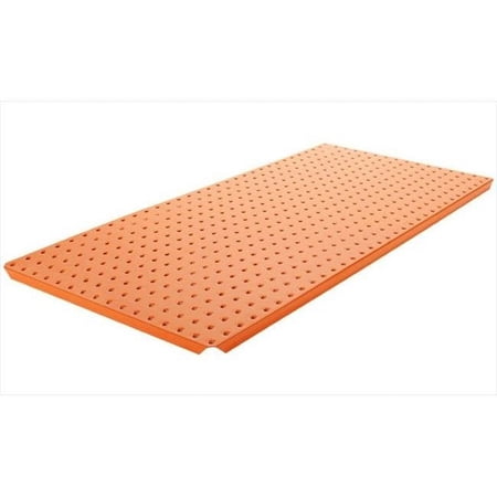 Orange Powder Coated Metal Pegboard Panels with Flange - Pack of 2
