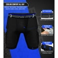 thumbnail image 3 of Exxact Sports Rebel 5-Pad Youth Football Girdle for Boys with Integrated Hip, Thighs, Tailbone Pads, Padded Compression Shorts, Football Girdle Youth with Cup Pocket (Black, YL), 3 of 8