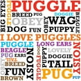 thumbnail image 2 of CafePress - Puggle Words Tote Bag - Unisex Canvas Tote Bag, Beige, 1-Piece, 2 of 7