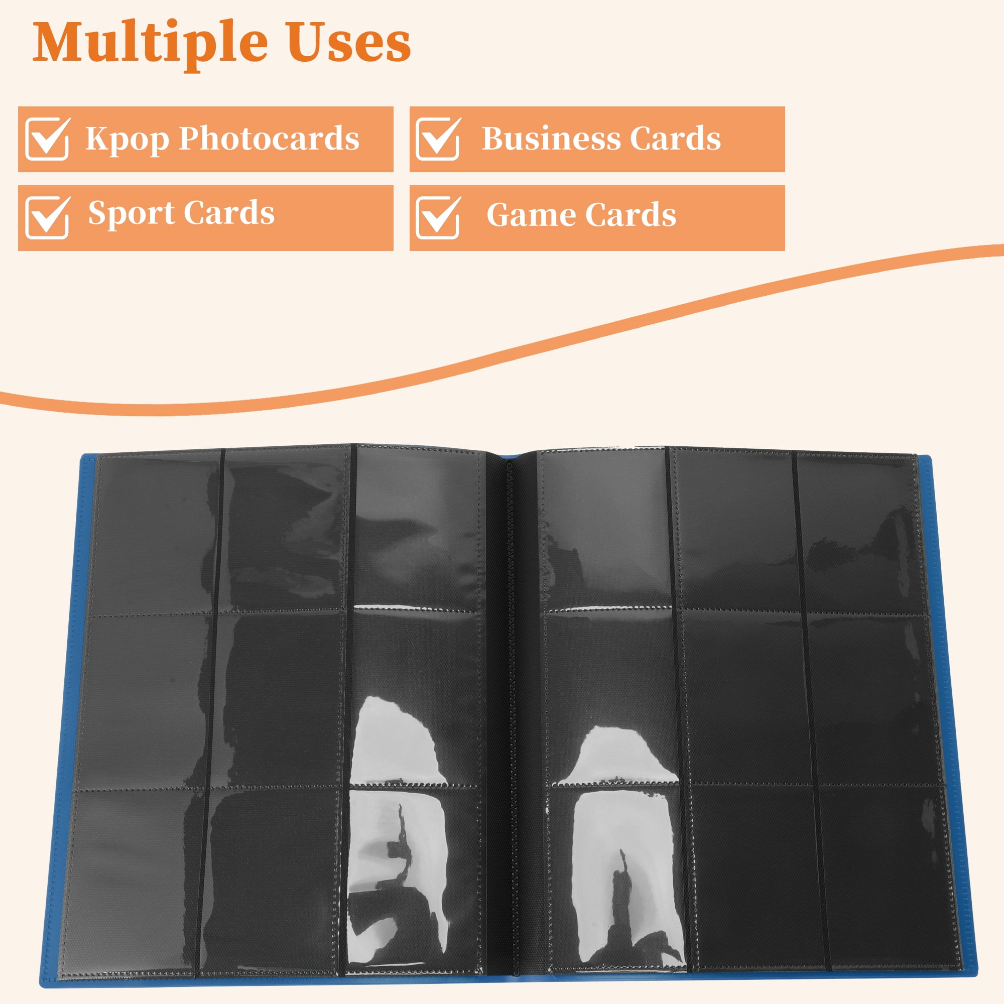 Unique Bargains Card Binder with 9 Pockets and 20 Pages ["Light Blue"]
