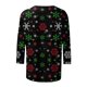 thumbnail image 5 of Puntoco Moda Mujer Chriatmas Impreso Camiseta 3/4 Mangas Blusa Cuello Redondo Casual tops Puntoco Puntoco-641, 5 of 5