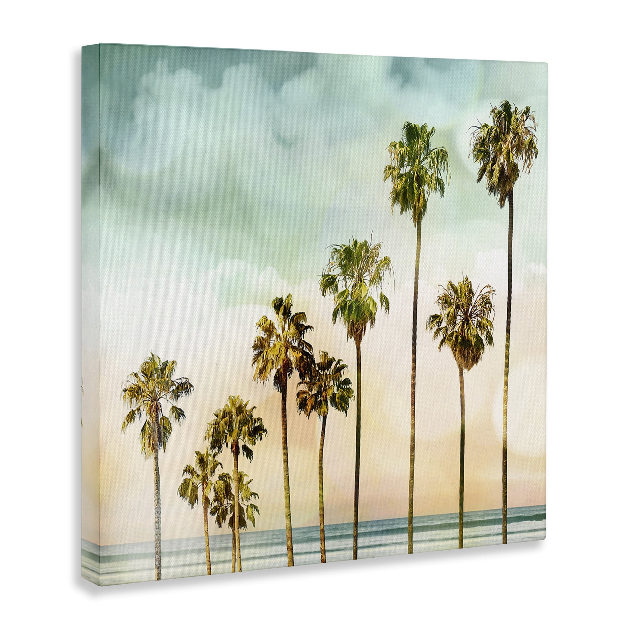 Stupell Industries Angled Palm Trees Nautical & Beach Painting Wrapped Canvas Art Print Wall Art, 36 x 36