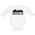 thumbnail image 3 of Inktastic Denver Colorado City Skyline Boys or Girls Long Sleeve Baby Bodysuit, 3 of 5