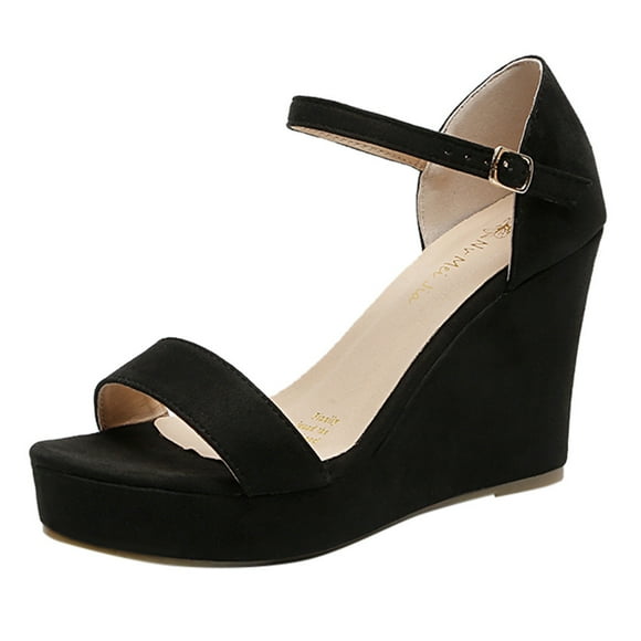 wedge heels black