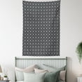 thumbnail image 4 of Black and White Tapestry, Monochrome Background with Square Shapes Diagonal Pattern Modern Geometric, Wall Hanging for Bedroom Living Room Dorm Decor, 60W X 80L Inches, Black White, by Ambesonne, 4 of 5