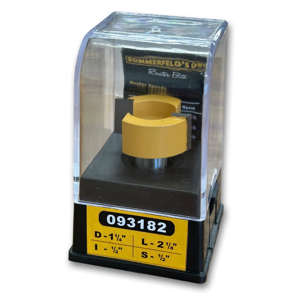 Sommerfeld Hinge Mortising Router Bit Woodworking Tool 1-1/4CD,1/2CL,2-1/8OL,1/2SH