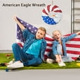 thumbnail image 3 of EFINNY 15" American Eagle Patriotic Wreath, Burlap, 3 of 6