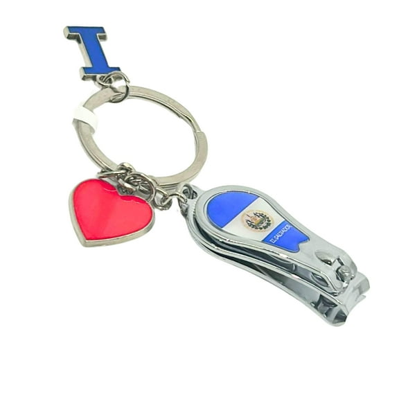 El Salvador Key Chain with Nail Clipper– Compact, Dual-Purpose Grooming Tool: 1 Pack