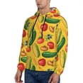 thumbnail image 3 of Lsque Colorful Vegetables Pattern Casual Men's Hoodie,Hooded Sweatshirt with Kangaroo Pocket,Pullover Hoodie-XX-Large, 3 of 7
