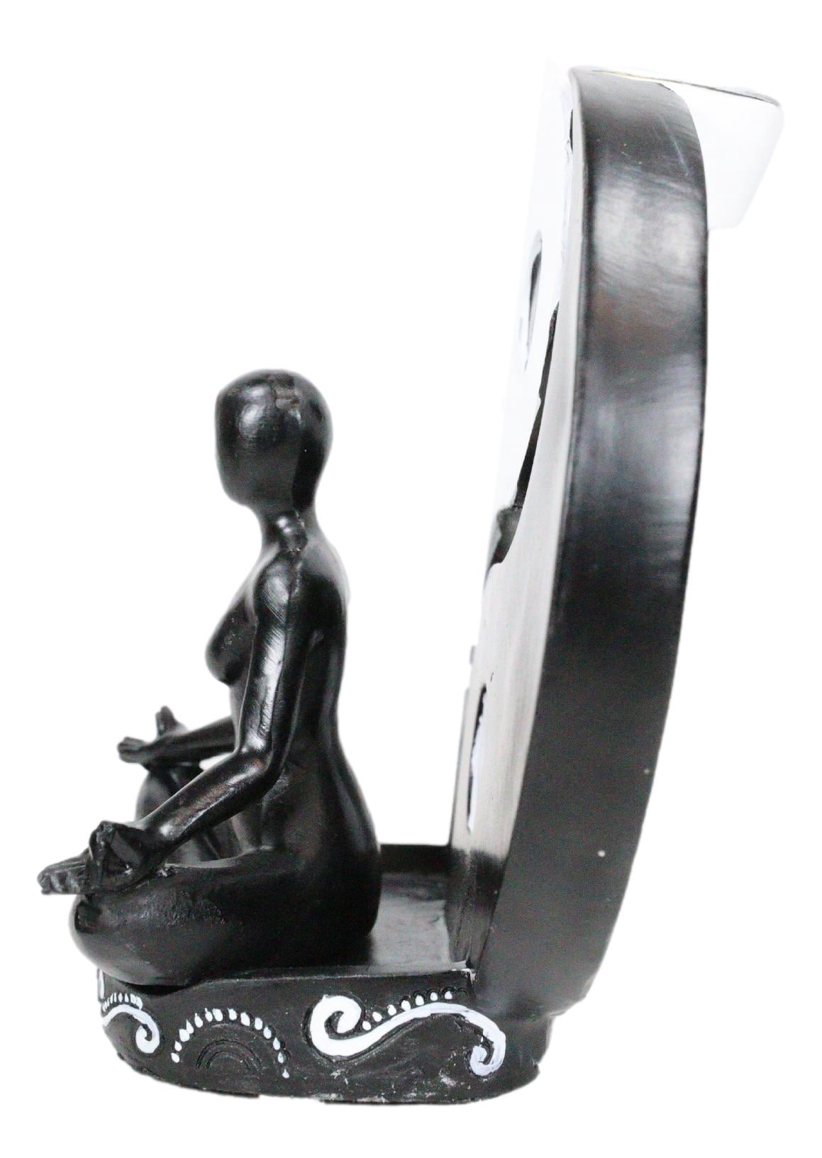Chakra Yoga Avatar With Black And White Yin Yang Backflow Incense Cone Holder