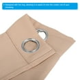 thumbnail image 4 of Unique Bargains Rideaux Courts, 29'L x 35'H Fenêtre Française Demi-Rideau 2 Panneaux, Beige, 4 of 6