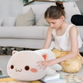 thumbnail image 3 of CYFW Cat Stuffed Animals, Soft Cat Plush Pillow Kawaii Kitten Stuffed Animal Toy Gifts for Kids Boys Girls Room Decor (White Round Eyes, 15in/37cm), 3 of 7