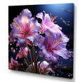 thumbnail image 2 of Designart "Whispering Night: Pink And Purple Irises" Irises Wall Decor, 2 of 7