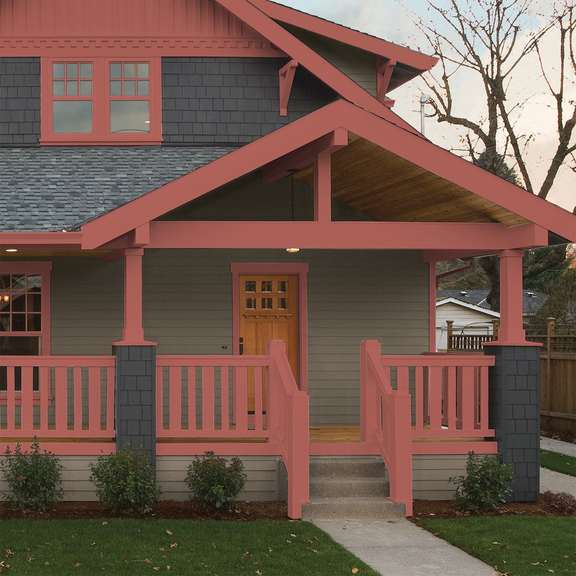 Glidden HEP Pizza Pie / Red Semi-Gloss Exterior Paint with Primer, 1 Quart