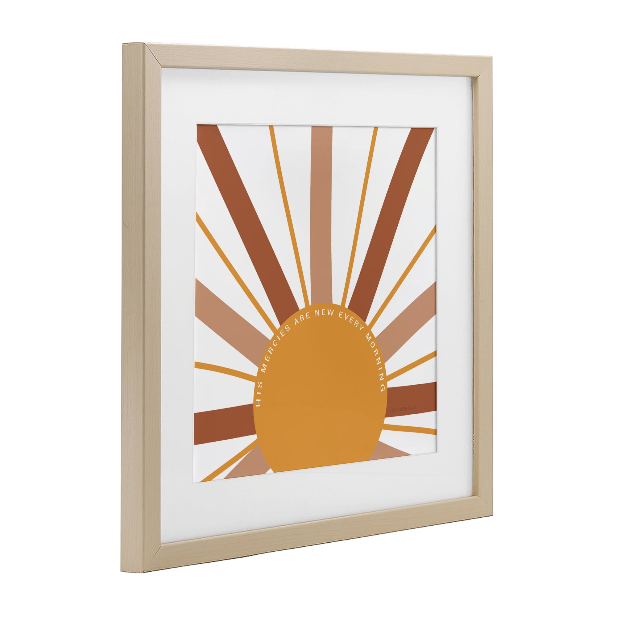 Stupell Industries His Mercies Every Morning Birch Framed Print Under Glass, design by SD Graphics Studio