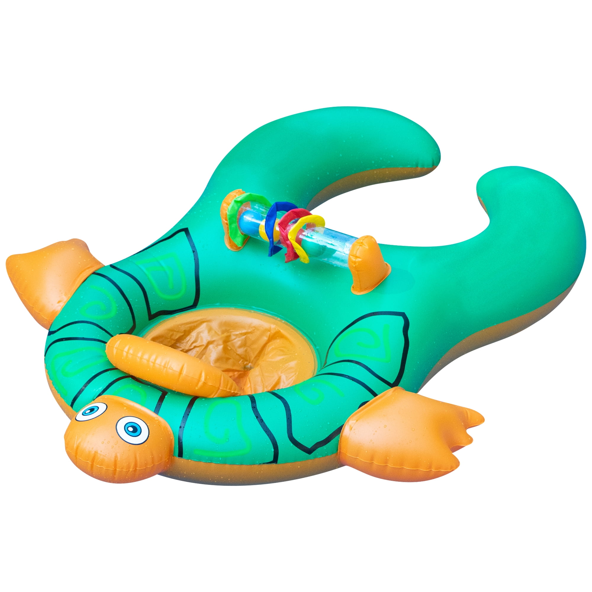 Swim Central Turtle Baby and Mom Inflatable Swimming Pool Seat - 40" - Green
