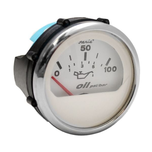 Faria Boat Oil Pressure Gauge GP2457A 2 Inch Silver White