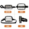thumbnail image 5 of Spencer Cross Body Fanny Pack for Women, Fashion Waist Packs with Metal Chain Design, Crossbody Bags, Belt Bag, Clear Bag for Cycling Shopping Travel, Black, 5 of 12
