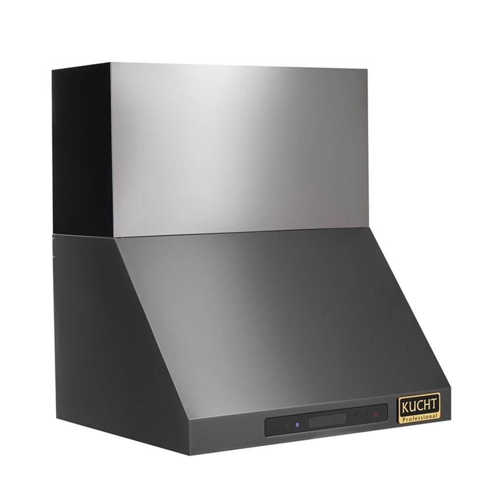 Pemberly Row 36" 5.2 cu. Propane Gas Range in Titanium & Wall Mount Range Hood