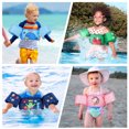thumbnail image 6 of MoKo Toddler Swim Vest for Kid Boys Girls 20-50 lbs, Swim Arm Band with Whistle and Double Security Buckle Floaties, Green Crab, 6 of 6