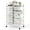 Transparent, variant on Resenkos 15-Drawer Rolling Storage Cart with Chrome-Plated Metal Frame and Wheels - White