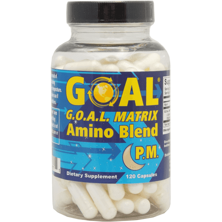 GOAL - G.O.A.L. MATRIX Amino Acids Blend PM 120 Capsules - Best NO Supplement Tablets L-Glycine L-Ornithine L-Arginine L-Lysine Combination Anti-Aging Blend - Nitric Oxide Boosters for Men and (Best Nitric Oxide Booster 2019)