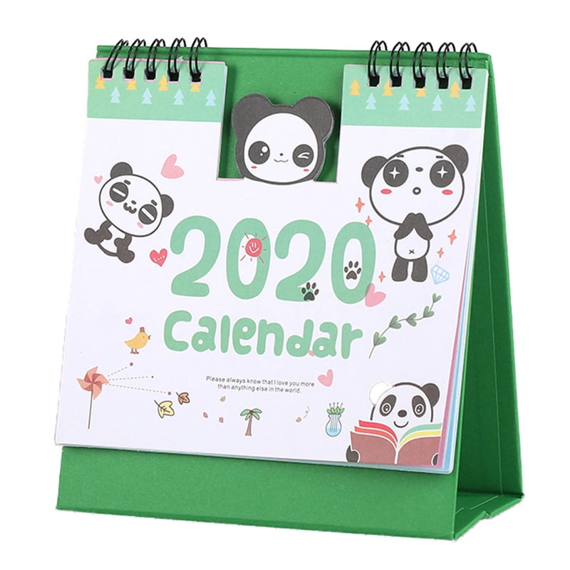Akoada Cute Cartoon Desk Calendar Pad 2020 Simple Monthly Design
