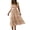 Khaki, variant on Womens Square Neck Dress Short Sleeve Smocked Waist Tiered Ruffle Midi Dress Wedding Guest Bridesmaid Boho Dresses for Women