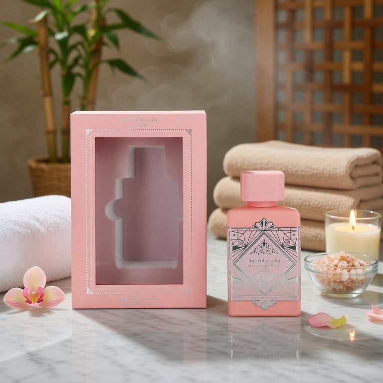Lattafa Bad'ee Al Oud Noble Blush, Rose Milk, Vanilla, Almond, 3.4