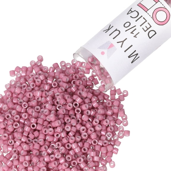 Miyuki Delica Seed Beads – Size 11/0 (1.6 mm), DB1376, Dyed Opaque Wine, 7.2 g, Approx. 1440 Beads