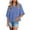 03 Blue, variant on Women Casual Soft Slub Knit T-Shirt Scoop Neck Half Sleeve Solid Color Regular Fit Pullover Tee Tops Beige
