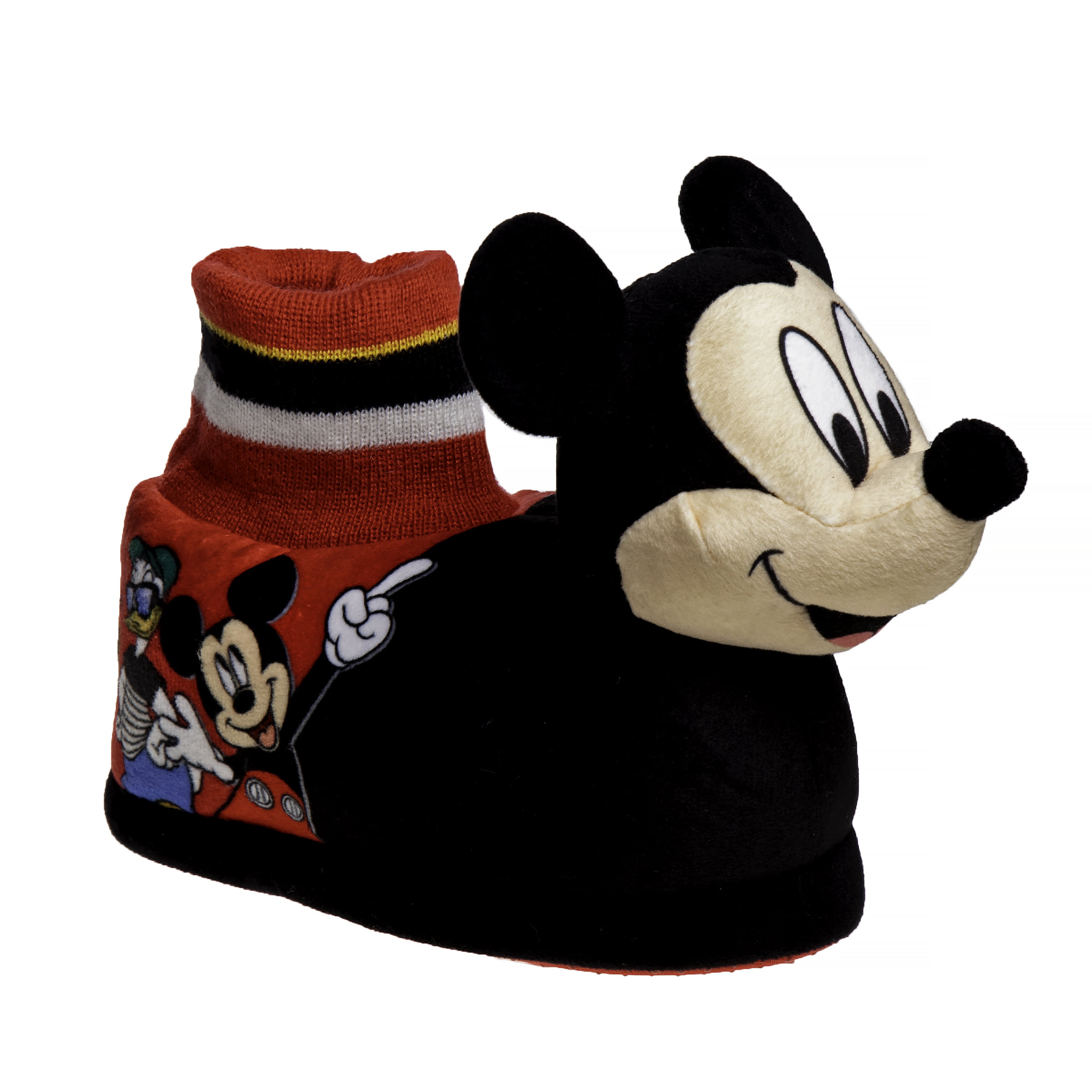 New Toddler Mickey Mouse Boot Slippers size 9-10 Disney Boys Hard Sole 