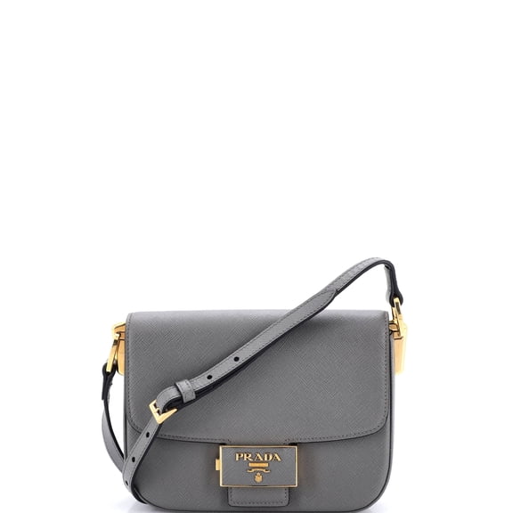 Pre-Owned Embleme Flap Bag Saffiano Leather Small By Rebag