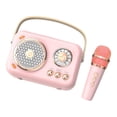 thumbnail image 2 of kusrkot Mini Speaker Practical Multipurpose Musical Toy with Microphone Karaoke Machine Pink, 2 of 7