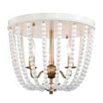 thumbnail image 3 of Warehouse of Tiffany IMC834-3 15 in. Taha Indoor 4-Light Gloss White & Brass Flush Mount Ceiling Light with Light Kit, 3 of 5