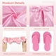 thumbnail image 5 of 18 piezas de suministros para fiestas de spa, que incluyen batas de kimono de satén, diademas de spa y pantuflas de espuma desechables para salón, regalos de fiesta de pijamas para niñas, 5 of 6