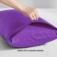 thumbnail image 6 of Flxxie 1800 Count Double Brushed Microfiber Envelope Pillowcases Set of 2, King, 20" x 36", Purple, 6 of 6