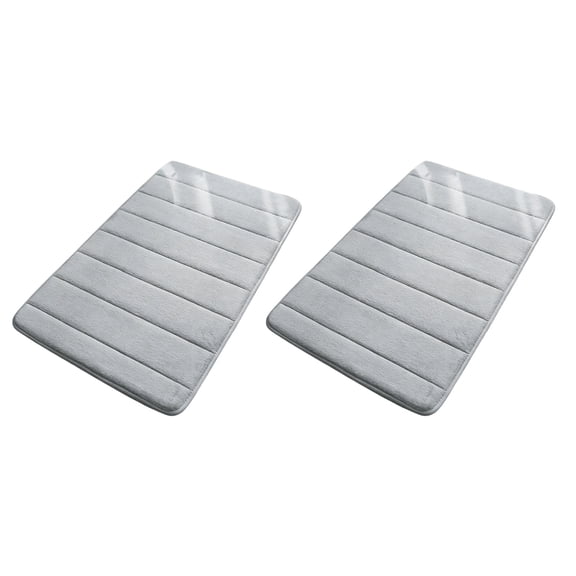 AOOOWER Set Of 2 Bathroom Mats Shower Floor Rugs Memory Foam Bath Mat Machine Washable