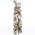 thumbnail image 5 of Komoo Female Plus Sizes Jumpsuit Adult Leaf Floral Print Sleeveless Pockets Overalls (Size XXXL), 5 of 9